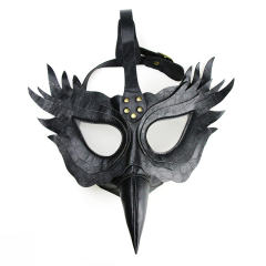Steampunk Black Wing Bird Mask Faux Leather PU Halloween Bar Props PQHG092