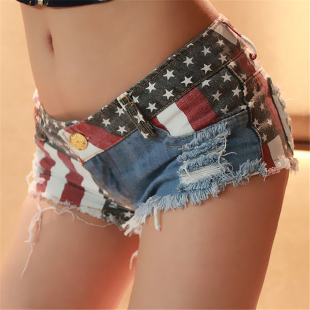 Summer Women's Low Waist Denim Shorts Sexy Beach Hot Pants PQMLY388