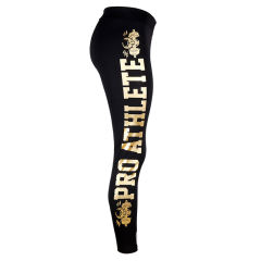 Golden Letters Offset Sweatpants for Women Sport Leggings PQOM1066