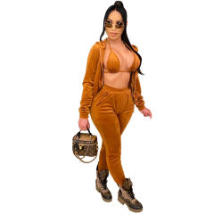 Women Winter Casual Wear Korean Cashmere Jogging Sports Suit PQ3309A