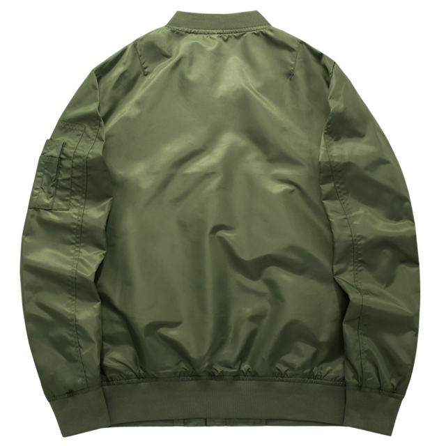 Super Size Casual Stand-collar Jacket Men's Pilot Baseball Sports Shirt PQ8807A
