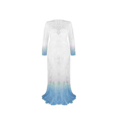 Sexy Deep V-neck Long-sleeved See Through Tight-fitting Lace Dress PQ9848
