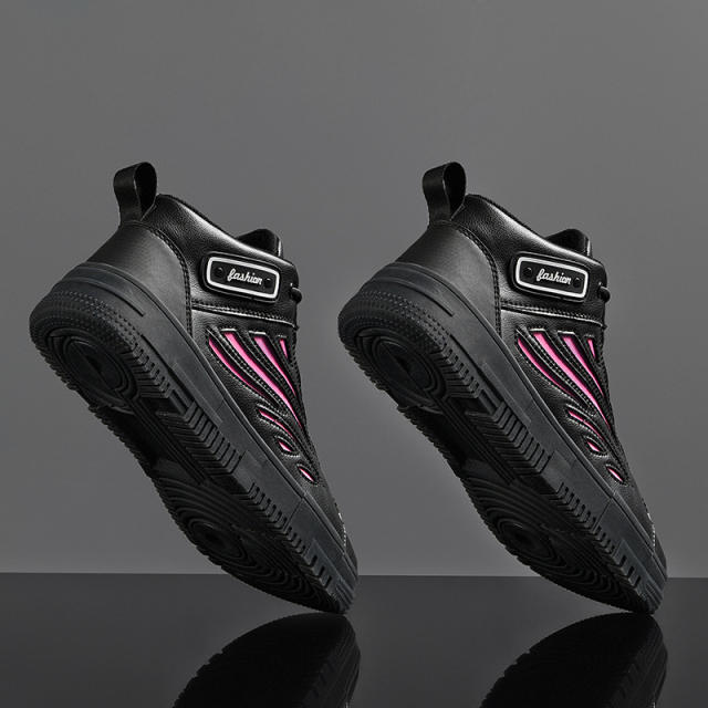 Male Trendy Winter Board Shoes Faux Leather Casual Skater Shoes Skate Sneakers RL8996A