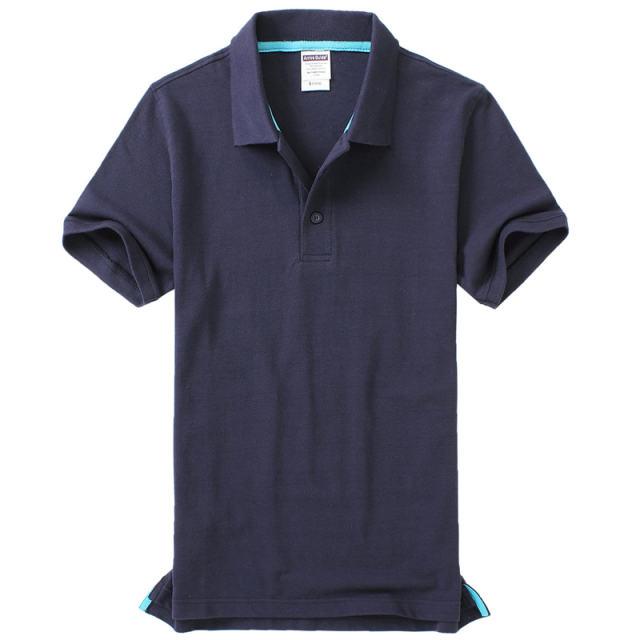 Black Pure Cotton POLO Shirts Men Lapel Workwear Women Advertising Shirts PQ4P002A