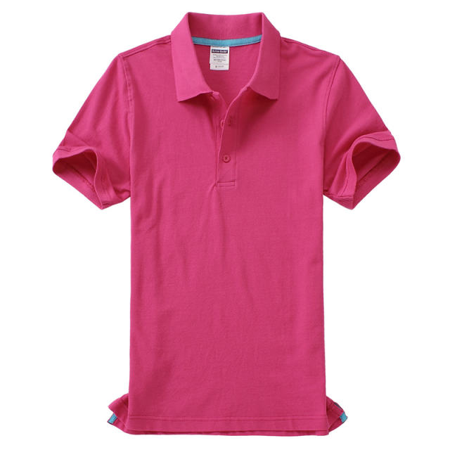 Black Pure Cotton POLO Shirts Men Lapel Workwear Women Advertising Shirts PQ4P002A