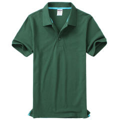 Black Pure Cotton POLO Shirts Men Lapel Workwear Women Advertising Shirts PQ4P002A