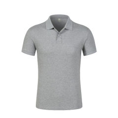 Black Long-staple Cotton Polo Shirt Short Sleeved T-shirt Lapel Cultural Shirt PQ9805A