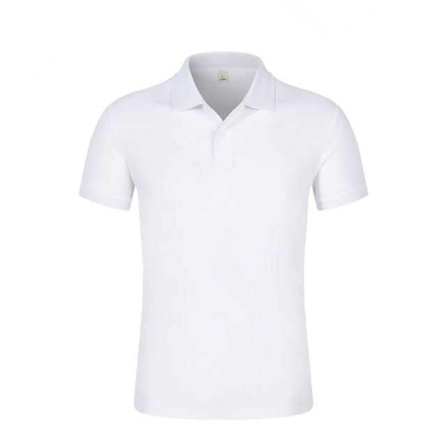Black Long-staple Cotton Polo Shirt Short Sleeved T-shirt Lapel Cultural Shirt PQ9805A