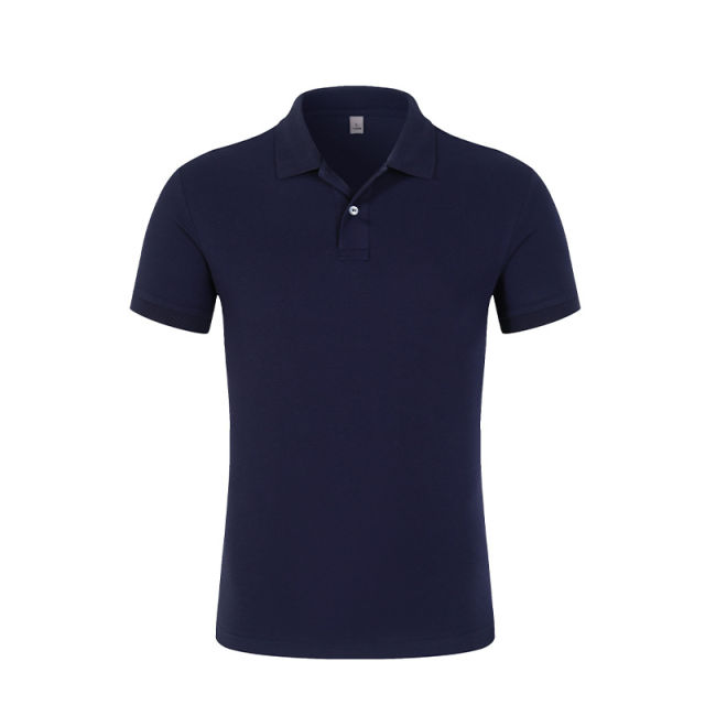 Black Long-staple Cotton Polo Shirt Short Sleeved T-shirt Lapel Cultural Shirt PQ9805A
