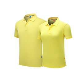Red Short Sleeve Polo Shirts Unisex Custom Logo Lapel PIQUE Cotton T-shirt PQ301C