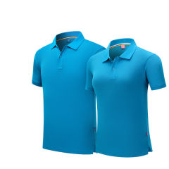 Black Short Sleeve Polo Shirts Unisex Custom Logo Lapel PIQUE Cotton T-shirt PQ301A