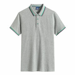 White Summer Cotton T-shirts Lapel Team Work Clothes Short Sleeve Polo Shirt PQ2005C