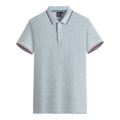 Grey HAVVA PIQUE Cotton Work Clothes T-shirt Custom Men Polo Shirts PQ8538B