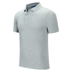 Dark Blue High Quality Cotton Lapel T-shirt Advertising Shirt Work Tops Polo Shirt PQ2001G