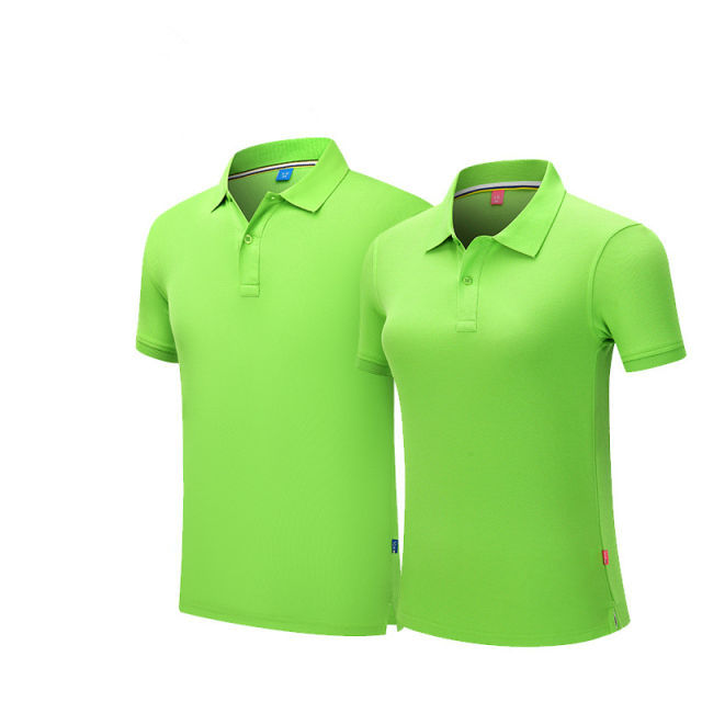 Red Short Sleeve Polo Shirts Unisex Custom Logo Lapel PIQUE Cotton T-shirt PQ301C