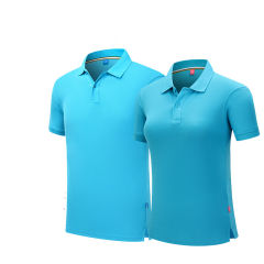 Red Short Sleeve Polo Shirts Unisex Custom Logo Lapel PIQUE Cotton T-shirt PQ301C