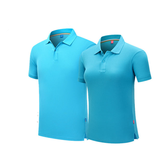 Red Short Sleeve Polo Shirts Unisex Custom Logo Lapel PIQUE Cotton T-shirt PQ301C