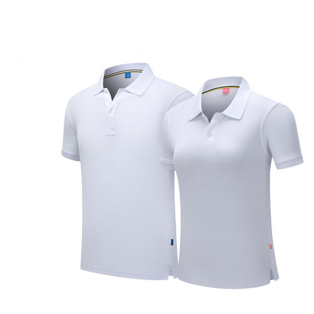 Red Short Sleeve Polo Shirts Unisex Custom Logo Lapel PIQUE Cotton T-shirt PQ301C