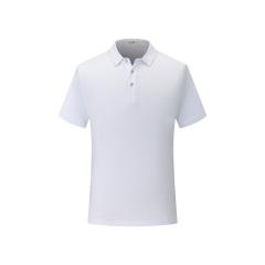 Dark Grey Summer Combed Cotton Tops Plain Weave Lapel Work Shirts POLO shirt PQ1838B