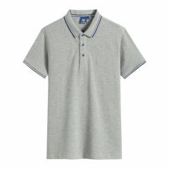 Black Summer Cotton T-shirt Custom Lapel Short Sleeve Polo Shirt Team Work Clothes PQ2003A