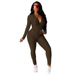Autumn Fashion Fish Scale Trachsuit Frame Hooded Winter Casual Sports Suit PQCM770A