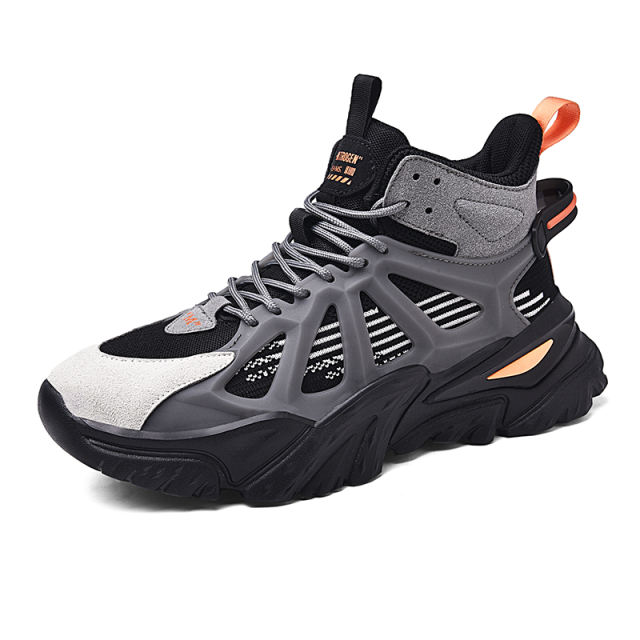 Spring Sport Shoes Shock Absorption Clunky Sneakers Non-slip Outdoor Shoes PQ8999