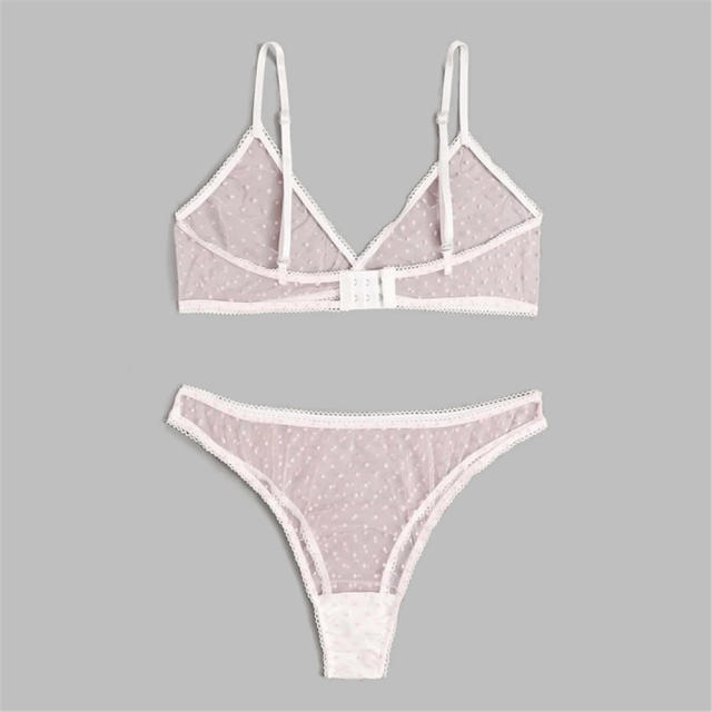 Women Mesh Bikini Lingerie Sexy Bra Set With Panties PQZT298B