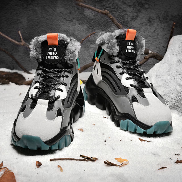 Winter Leisure Sports Boots Men Velvet Outdoor Shoes PQRL9919