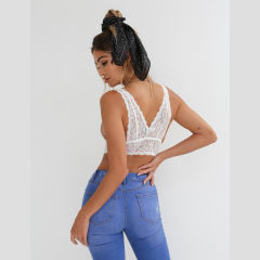Sexy Crop Tops High Quality Lace Bra Set For Women PQB086B