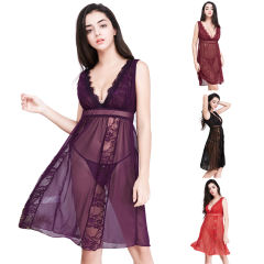 Plus Size Lace Babydoll Lingerie For Women Sexy Sleepwear PQYM7815A