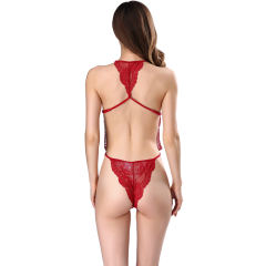 Sexy Lace Hollow Teddies Lingerie Halter Bodysuit For Women PQYM7812B