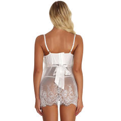 Lace Lingerie Set For Women Plus Size Sheer Mesh Sleepwear PQ9028B