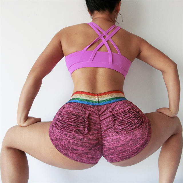 Women High Waist Sexy Sport Shorts Yoga Fitness Leggings PQ9069A