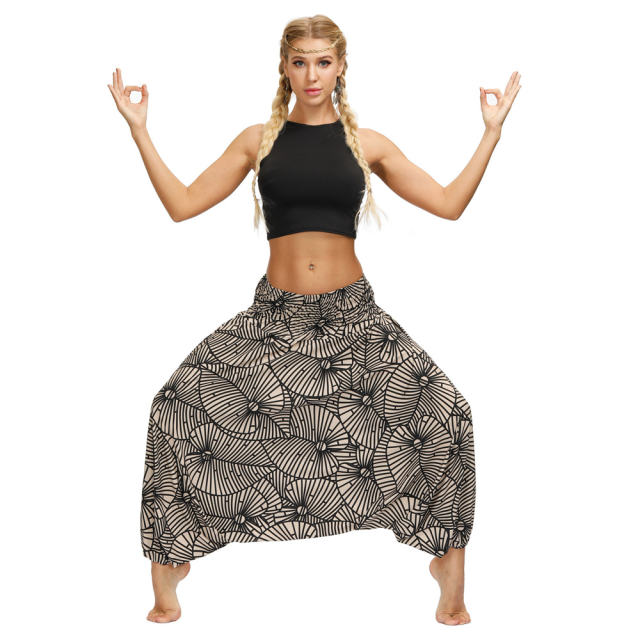 Women Bohemia Style Yoga Leggings Harem Hippie Pants PQYCL-075