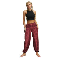 Women Hippie Harem Pants Digital Print Yoga Leggings PQYCI-073