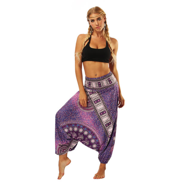 Digital Printing Hippie Harem Pants Women Yoga Leggings PQYCL-006