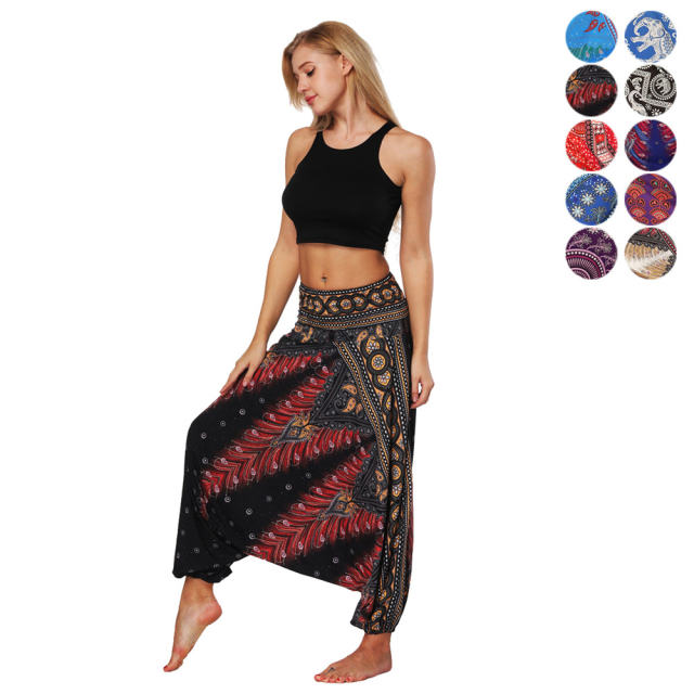 Digital Printing Hippie Harem Pants Women Yoga Leggings PQYCL-006