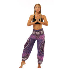 Women Digital Print Harem Yoga Hippie Pants PQYCI-004