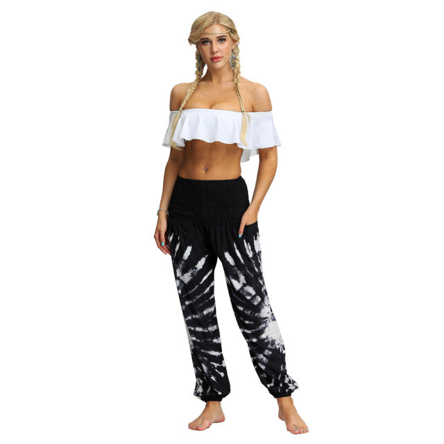 Women Harem Hippie Pants Digital Print Yoga Leggings PQYCI-056