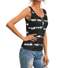 Summer Slim Short Sleeve Vest Solid Color Striped Women Tops PQ1132B