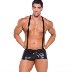 Wetlook PVC Steampunk Shorts Faux Leather Club Wear For Men PQLKN936