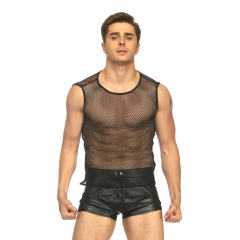 Night Club Wear Fetish Vest For Men Sheer Mesh Tops PQLKN952