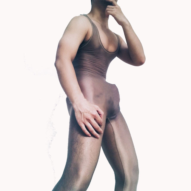 Spandex Mesh Bodystockings Men Fetish Pantyhose SexyClub Lingerie PQLK996