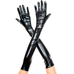 Wetlook Fetish Gloves Steam Punk PVC Night Club Wear PQLK1025A