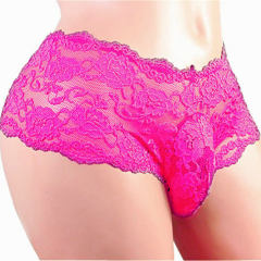 Valentine Day Underwear Lace Shorts For Men Sexy Mesh Panties PQN940D