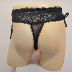 Men Wrap Penis Shorts Black Lace Fetish Panties Sexy Underwear PQN971