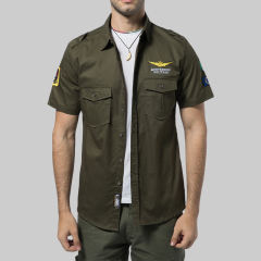 Black Short Sleeve Men Fashion Tops Summer Casual Shirts PQ12002A