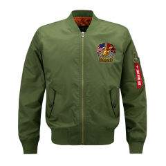 Army Green Male Flying Suit Men's Sport Jacket Plus Size Casual Baseball Wear PQ718C