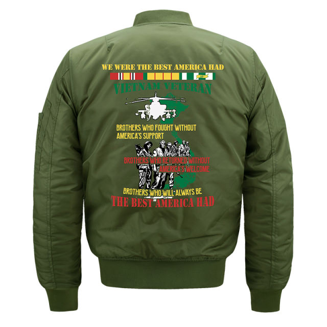 Army Green Plus Size Sport Coat Casual Pilot Jacket Men's Baseball Wear PQM720B
