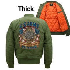 Army Green Casual Pilot Jacket Plus Size Baseball Wear Men Sport Coat PQM835B